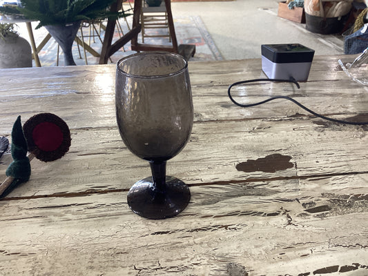 Single black glass