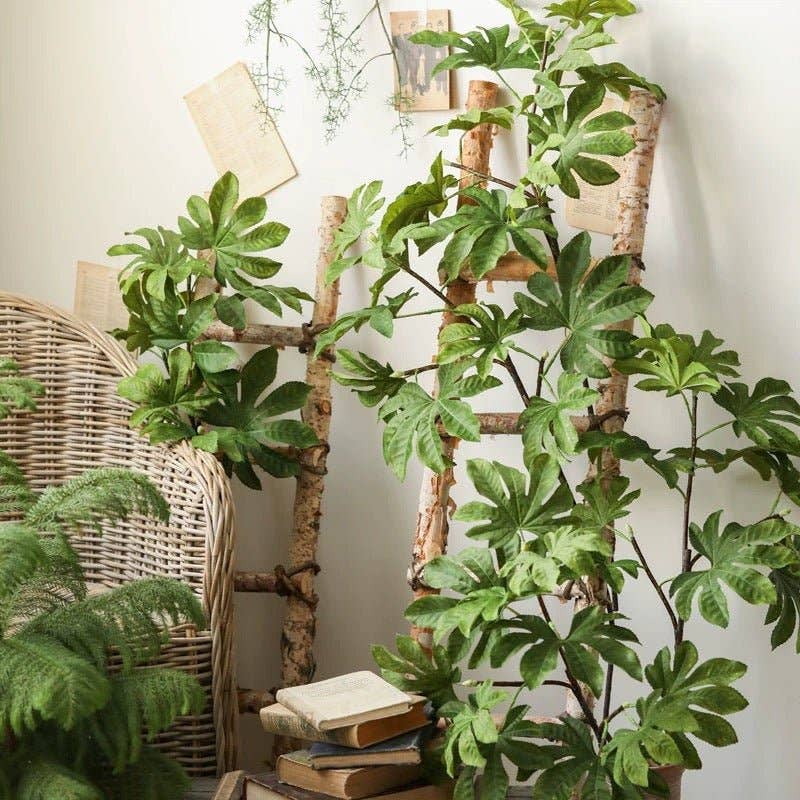 Artificial Octagonal Foliage Branch 37.4" Tall: Three Stems
