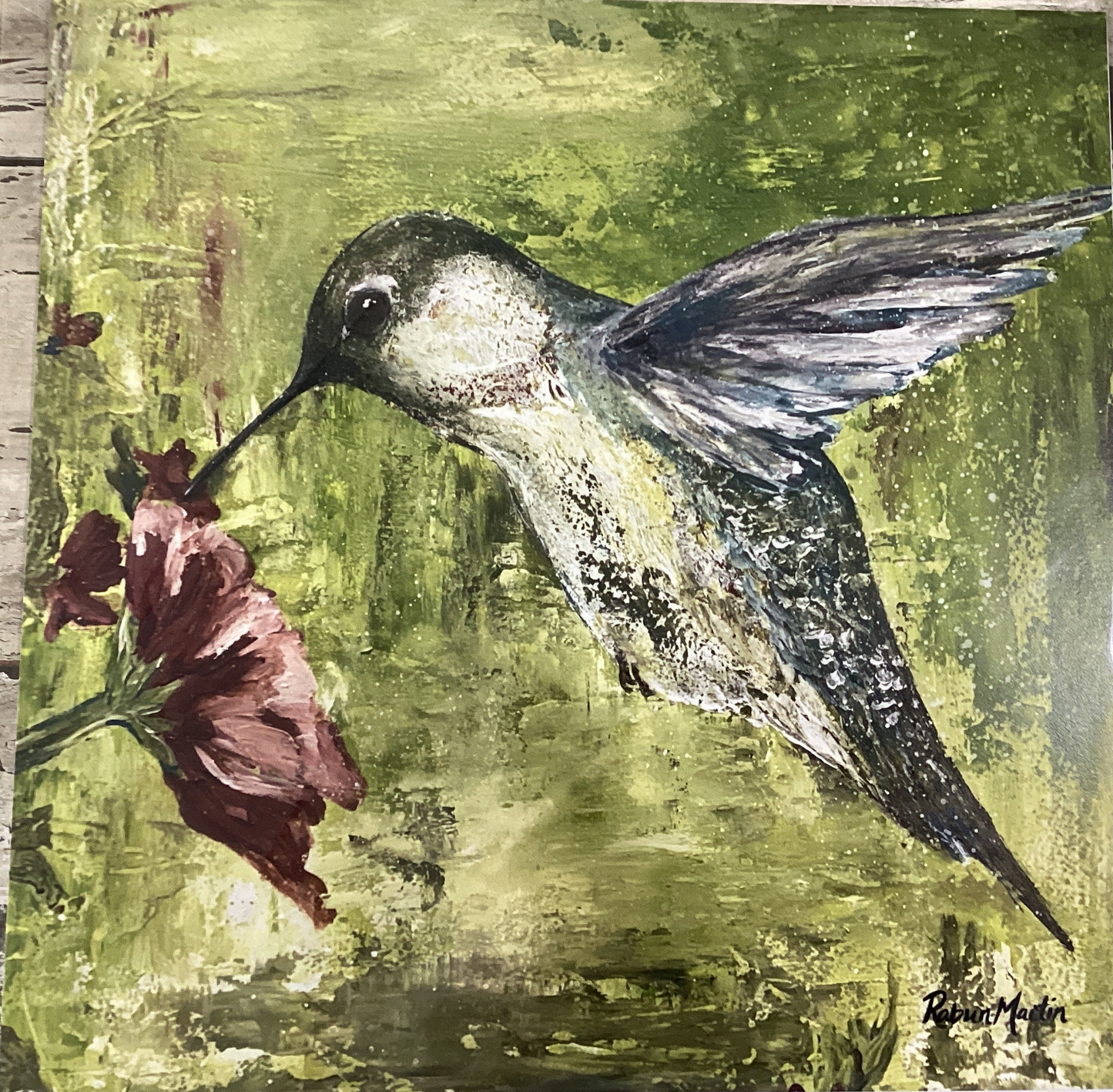 12x12 Green Hummingbird