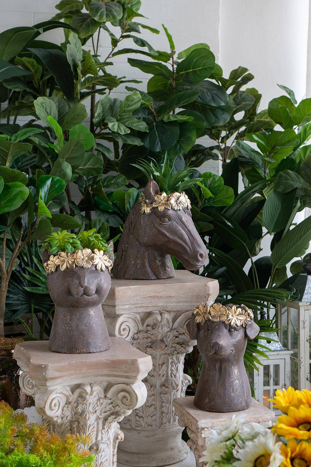 Dog Statue Planter