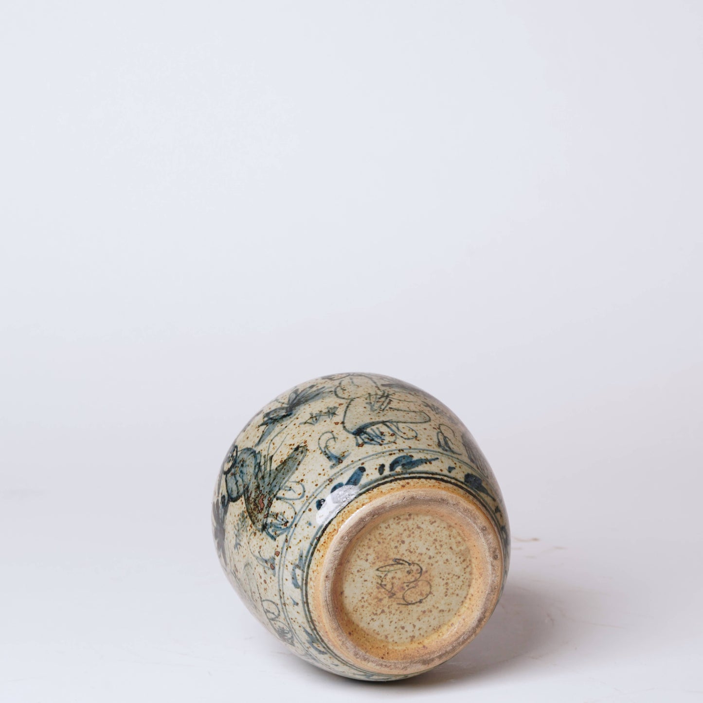 Rustic Porcelain Scholars Small Round Vase