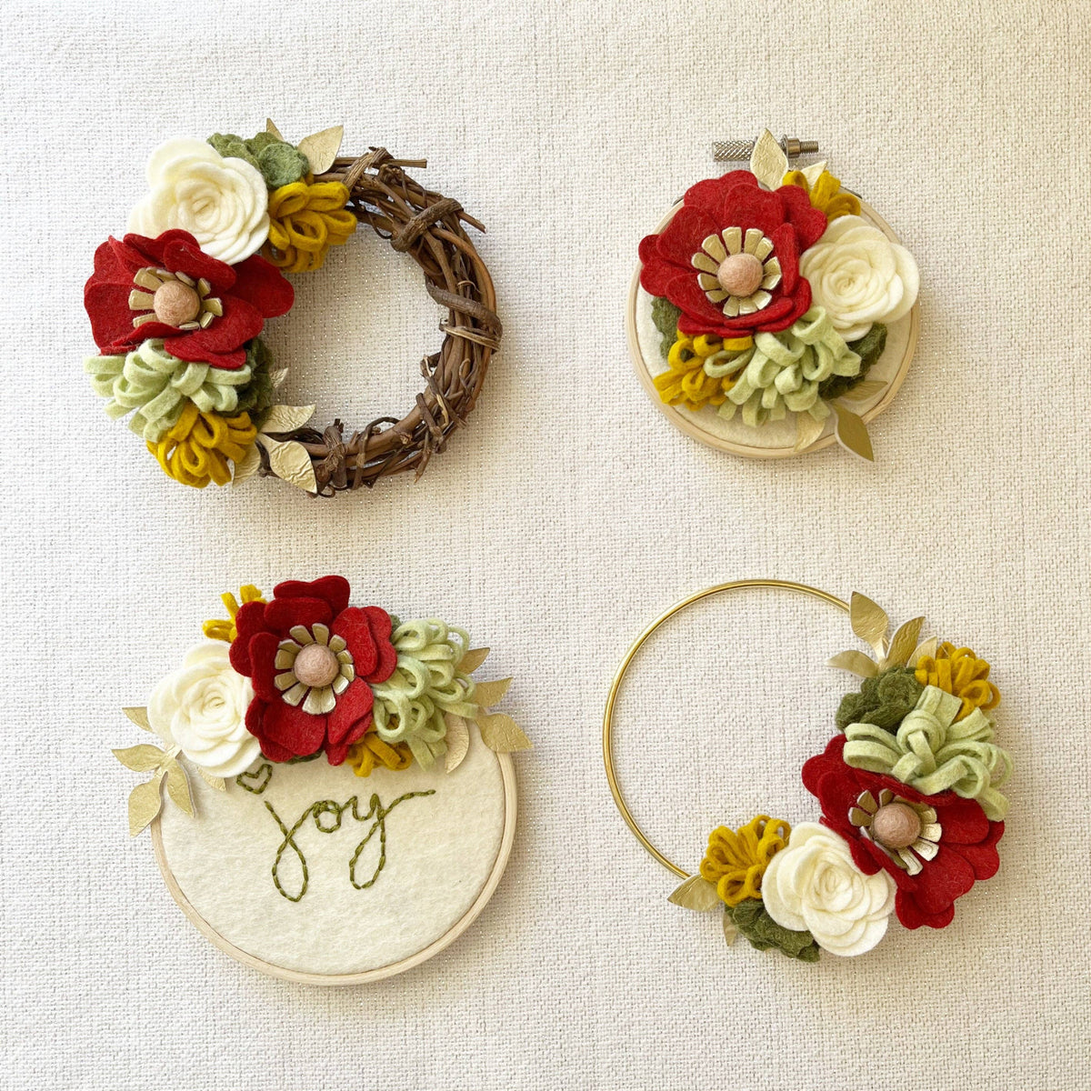 Mini Felt Flower Craft Kit | Deck the Halls Holiday Collection
