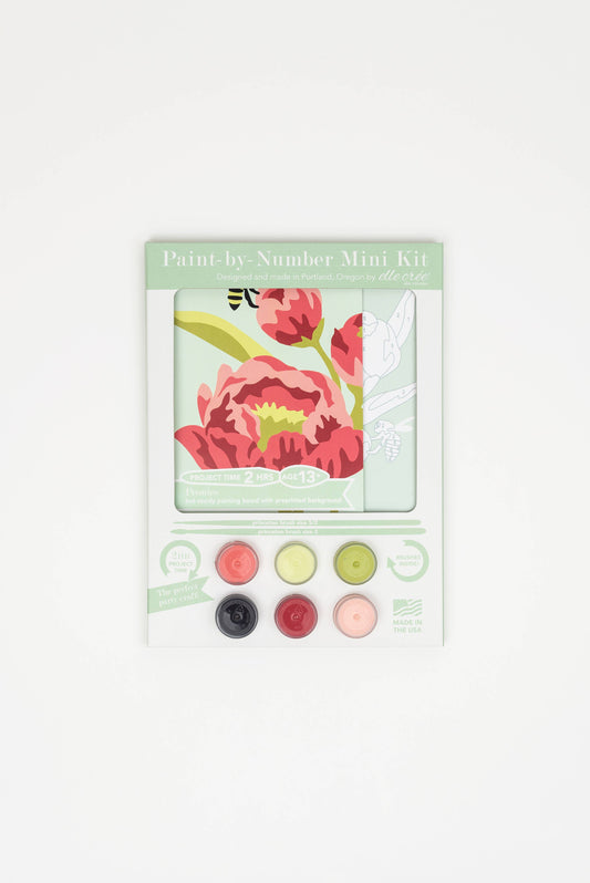 Peonies MINI Paint-by-Number Kit