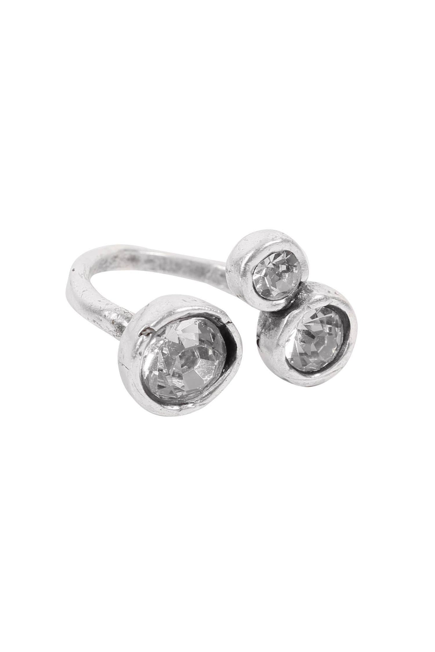 Handmade Crystal Brass Ring - 6810