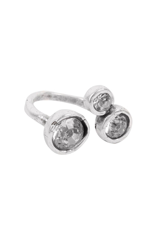 Handmade Crystal Brass Ring - 6810
