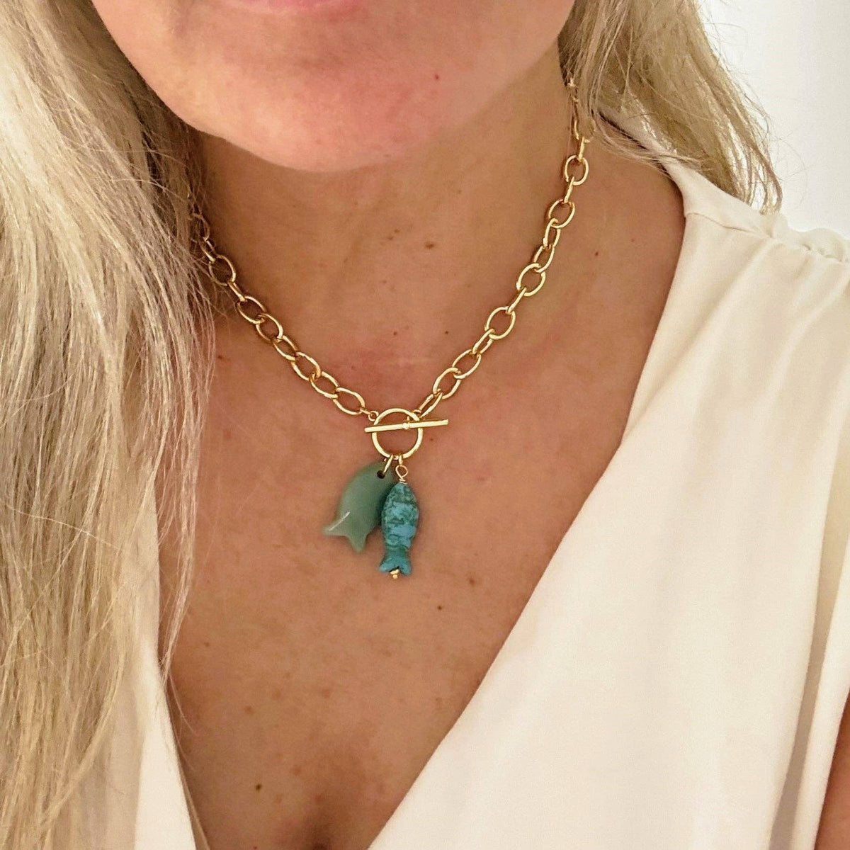 Shay Fish Toggle Necklace: 18 inch