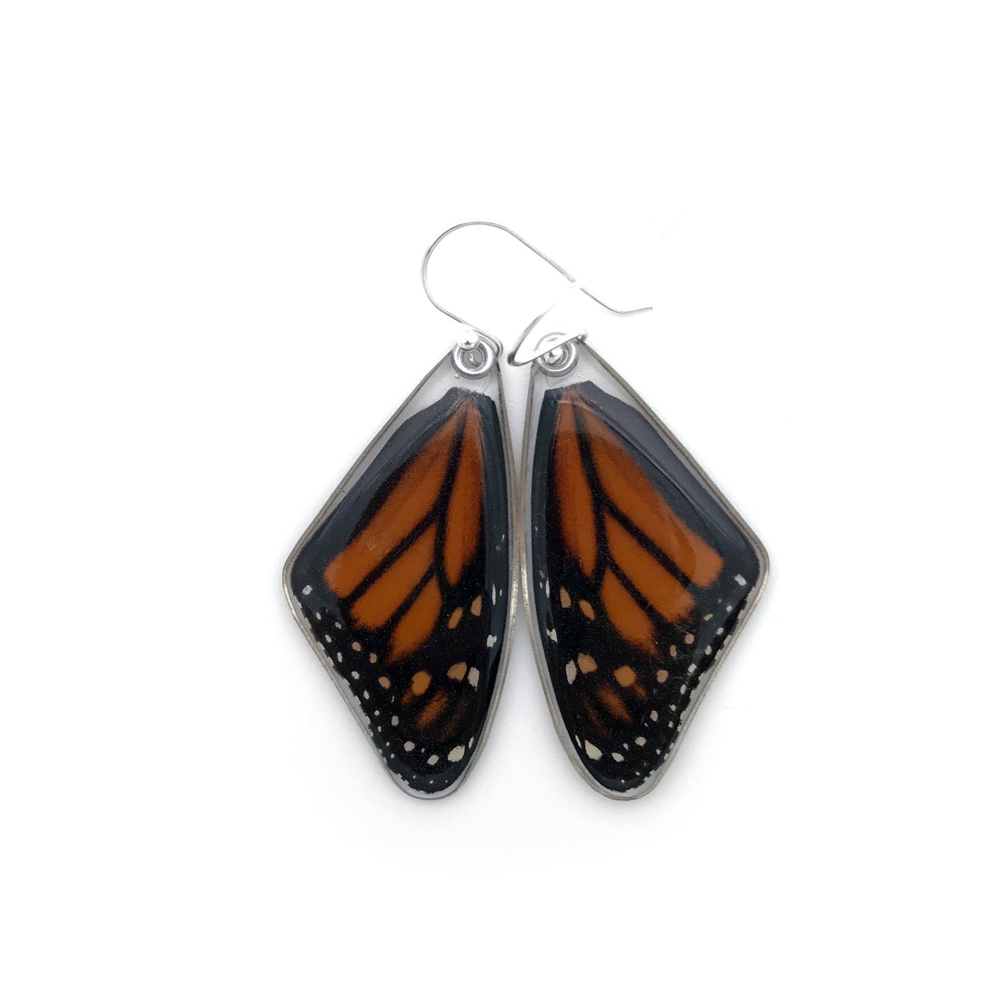 0170 Butterfly Earrings, Monarch, top wings