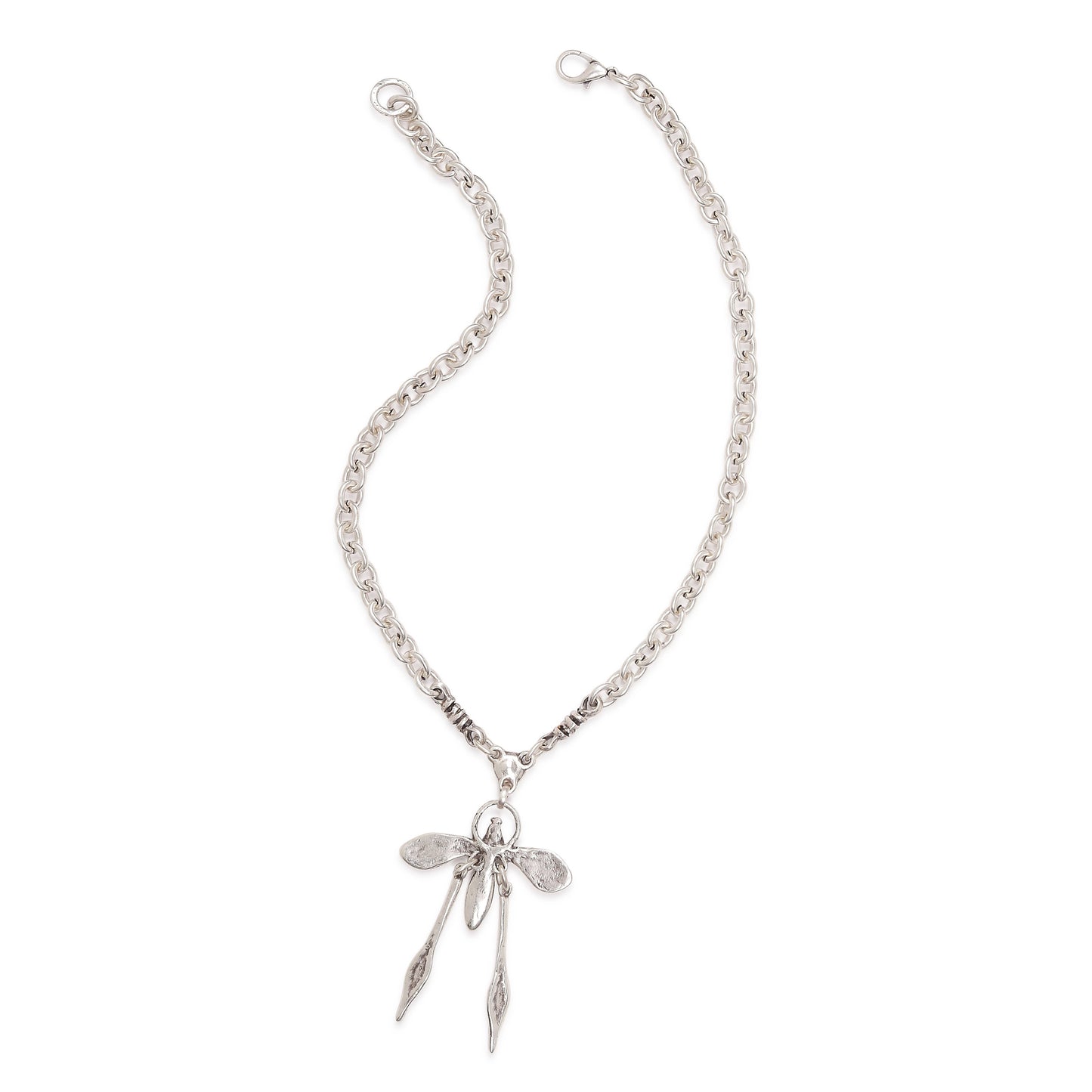 Handmade Crystal Pewter Necklace - 3992