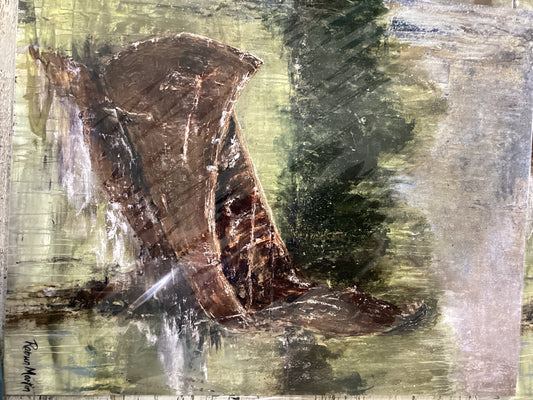 11x14 Indian in Canoe