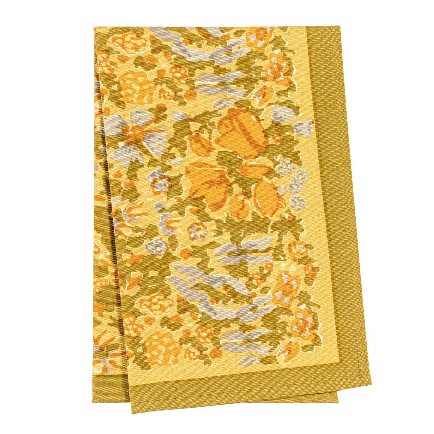 Jardin Mustard & Grey | Tea Towel