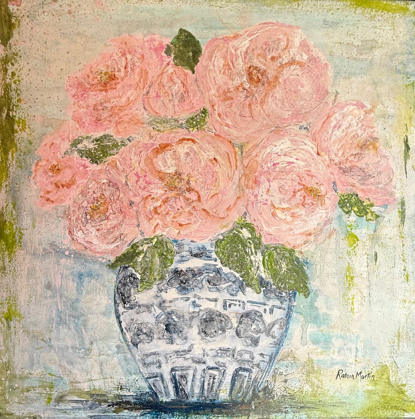 2x2 | Pink Flowers | Original