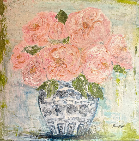 2x2 | Pink Flowers | Original