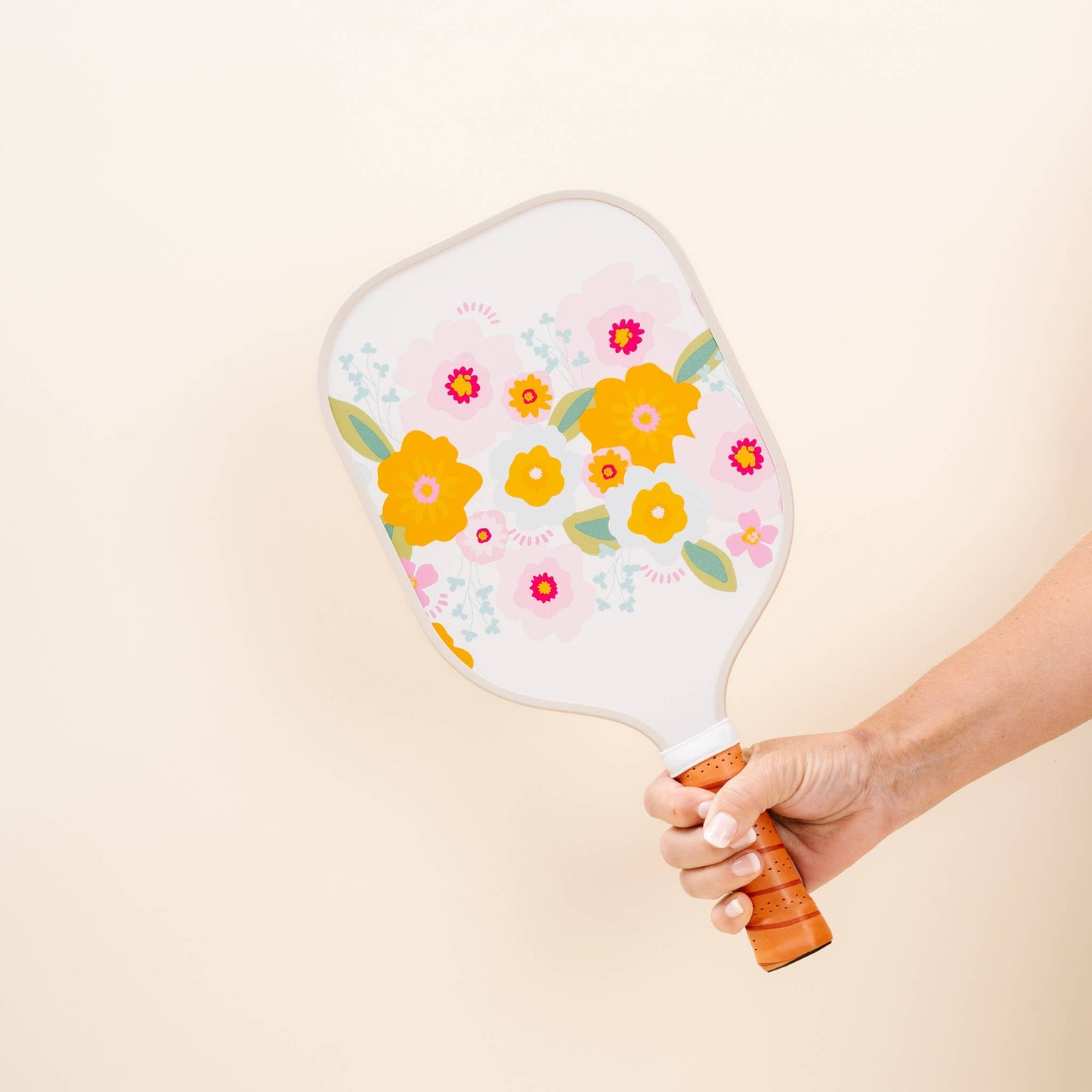 Pickleball Paddle - Bright + Bloomy Cream