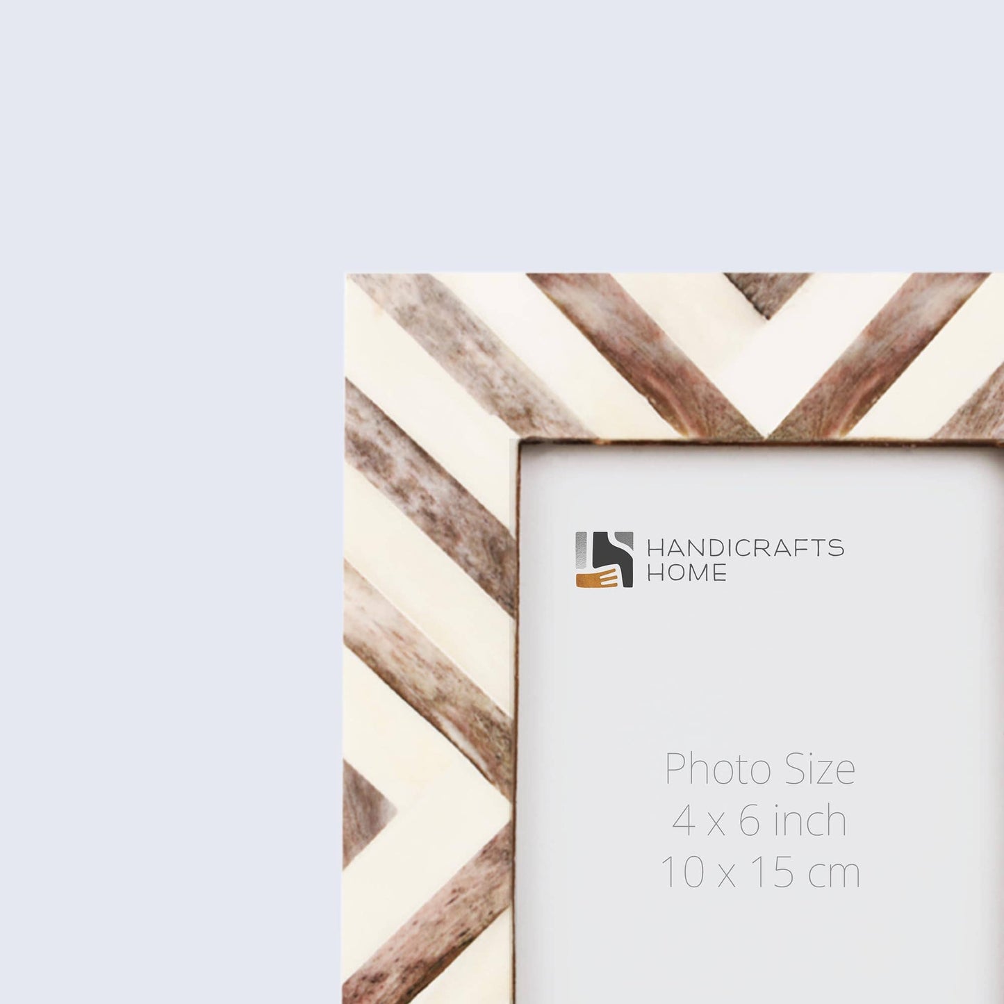 4x6 Chevron Picture Frames|1.25" Border Width | 3 Colors: Brown White