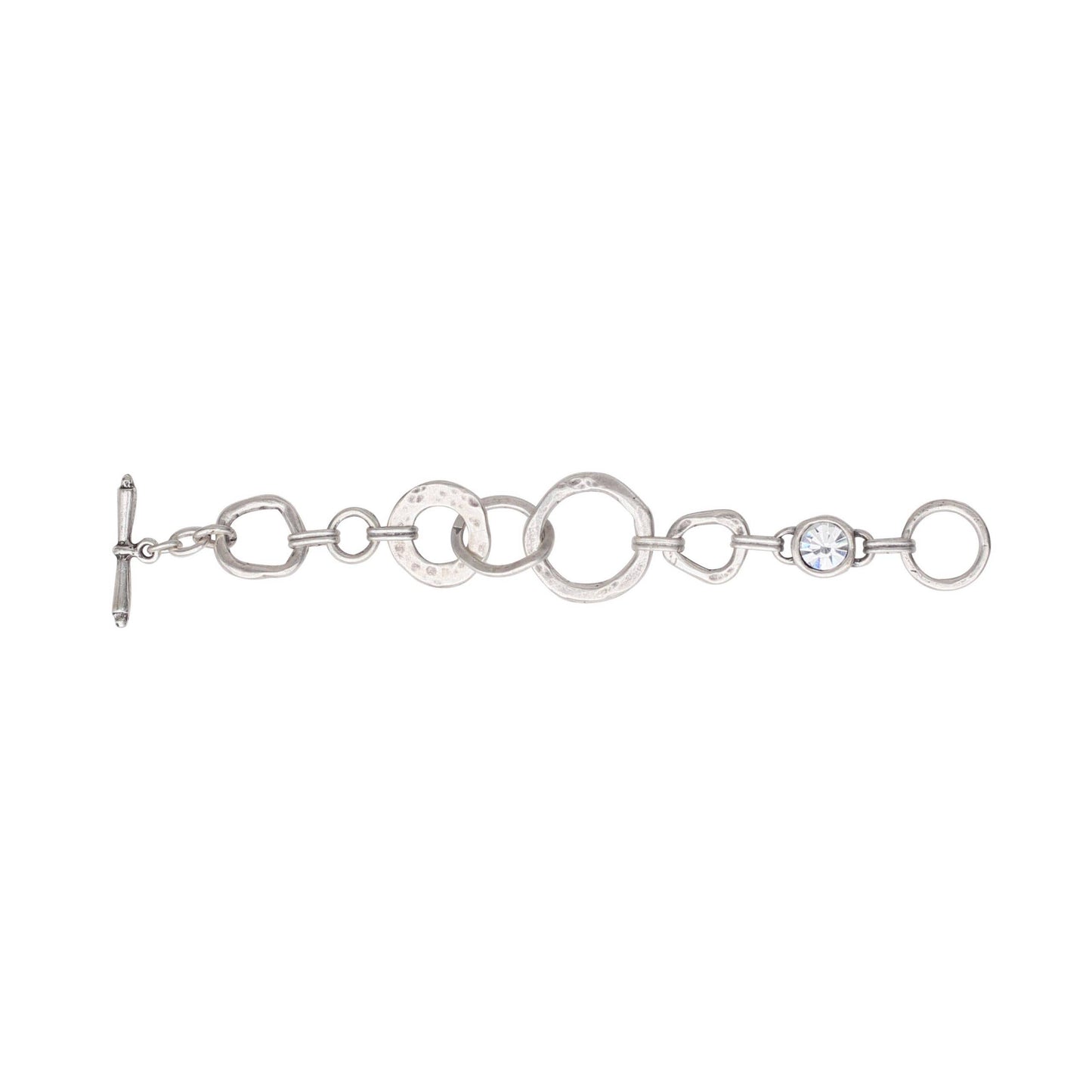 Handmade Crystal Pewter Bracelet - 2938