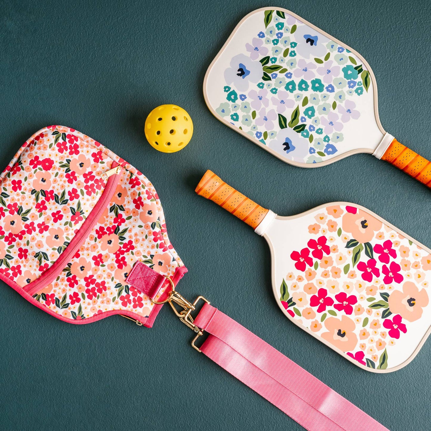Pickleball Paddle - Lively Flora Periwinkle