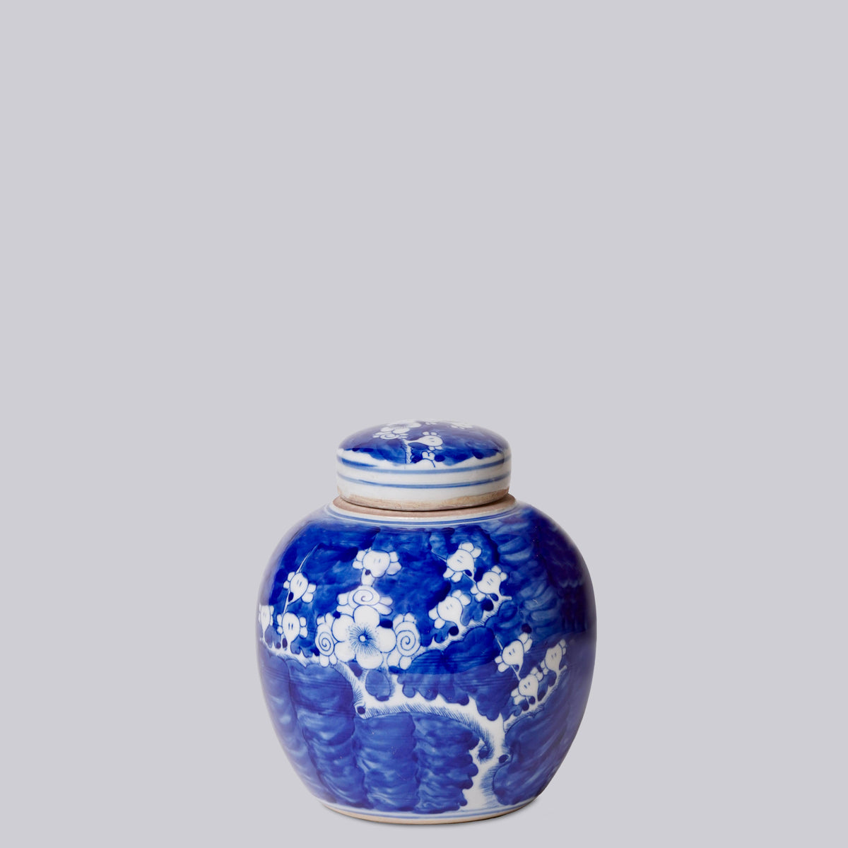 Blue and White Porcelain Plum Blossom Round Storage Jar