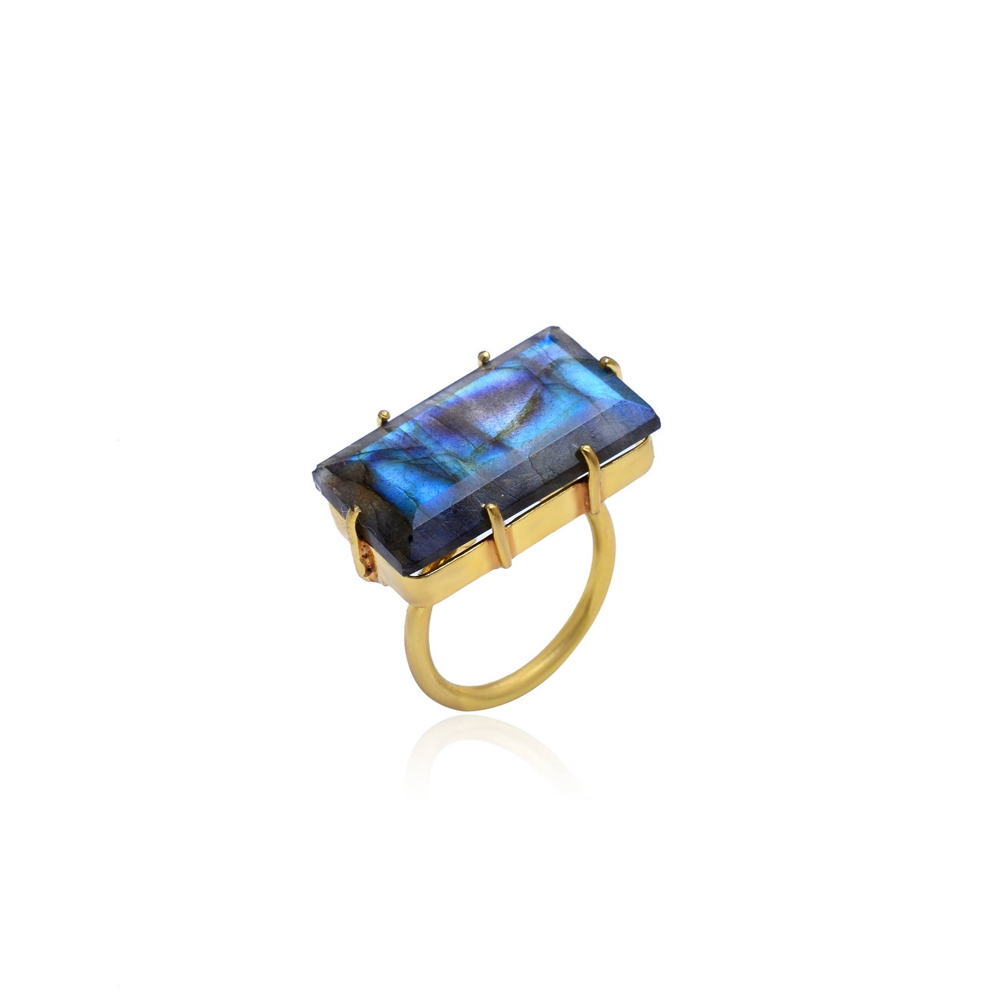 Queen Prong Ring: Turquoise