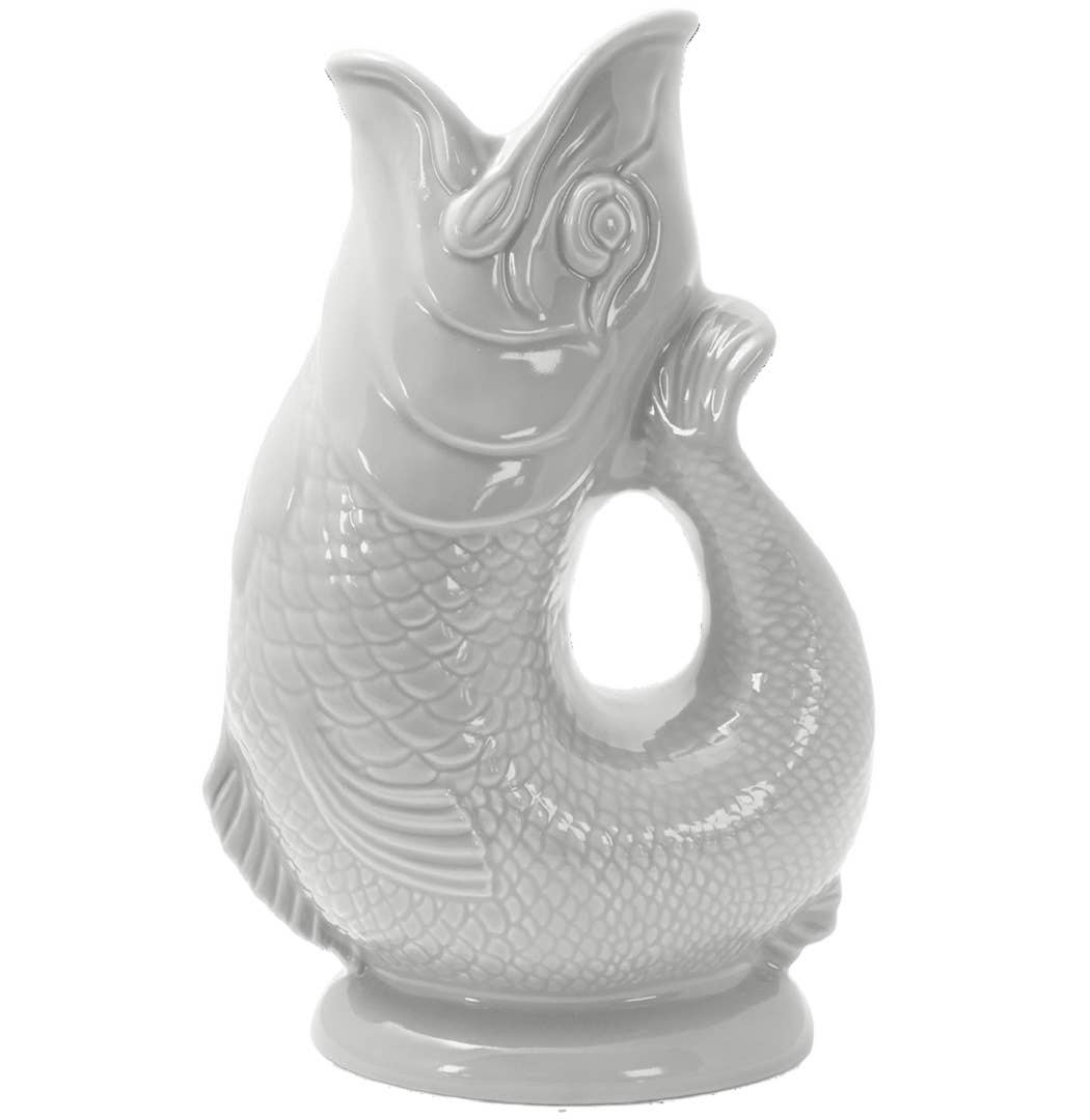 Light Gray Gluggle Jug: Large