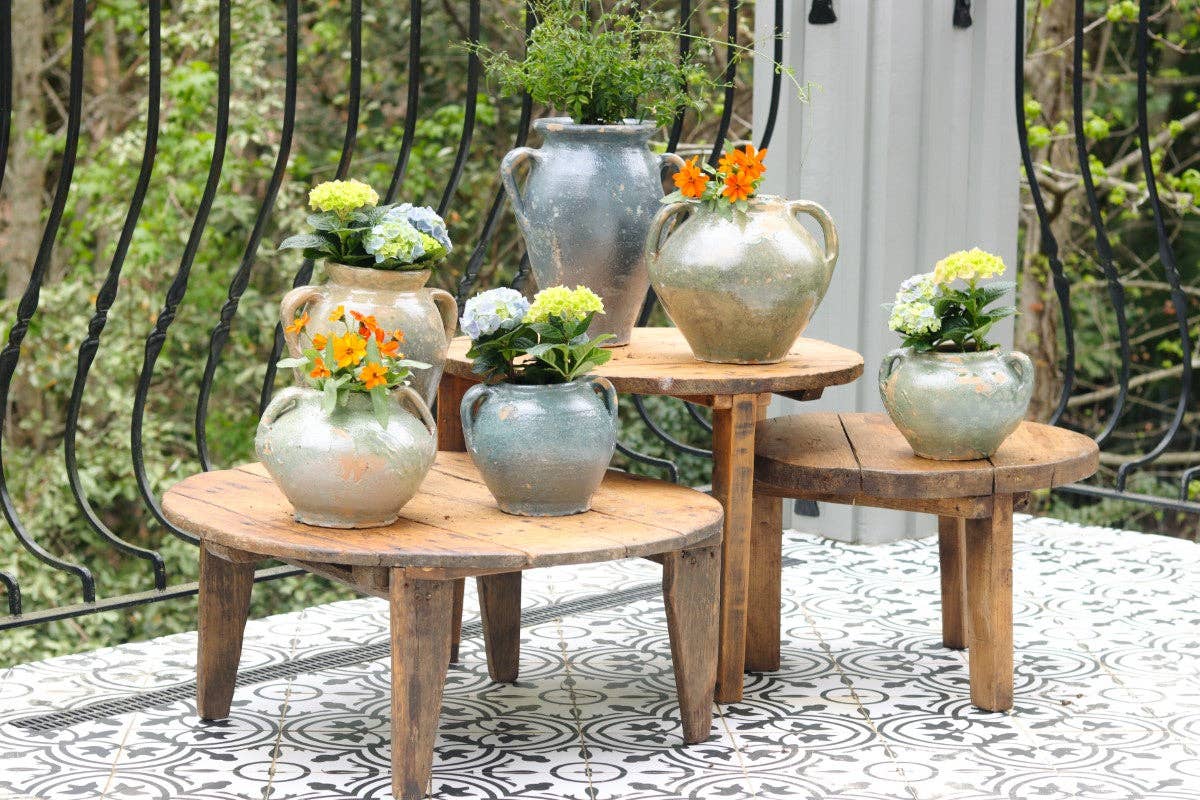 Found Confit Garden Pot, Small, Blue/Green