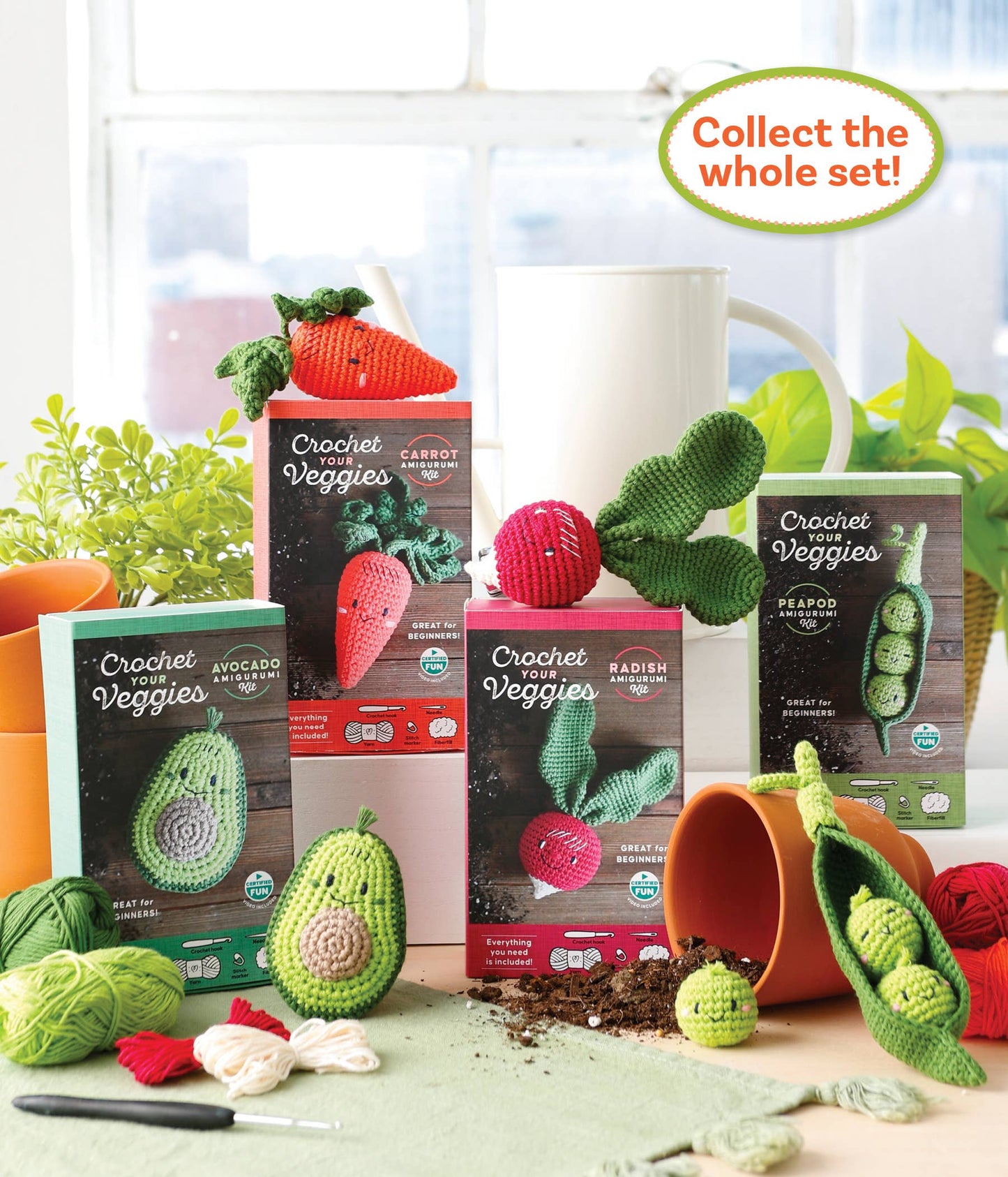 Crochet Your Veggies Amigurumi Kit Radish