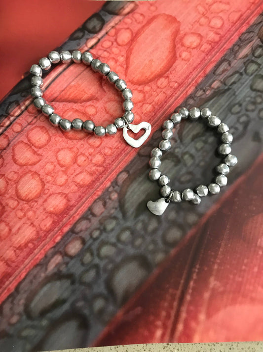 BRACELETS HEARTS SET OF 2