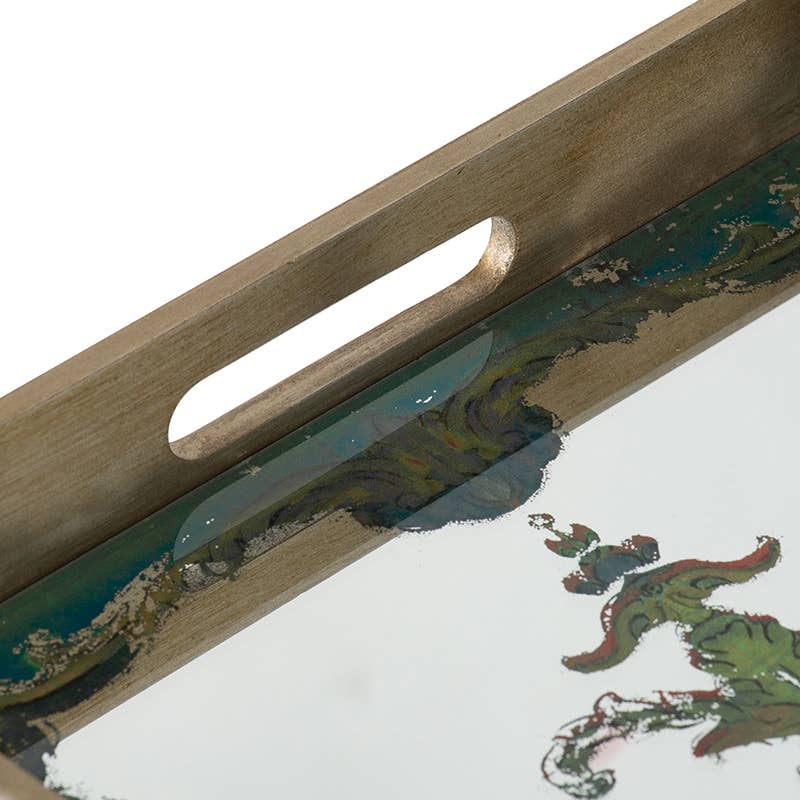18x13x2" Opulent Baroque Mirror Tray