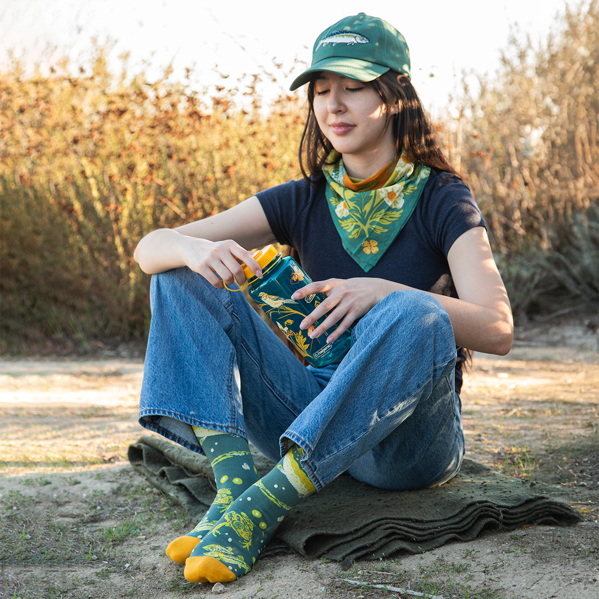 Organic Fair Trade Bandana: Malibu Creek for CalTrout