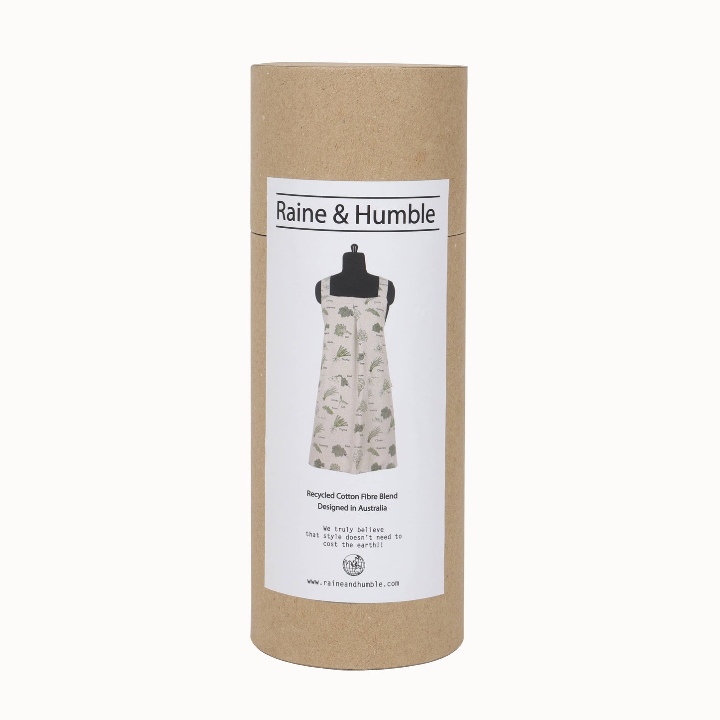 Apron Long Pinafore Herbs Green