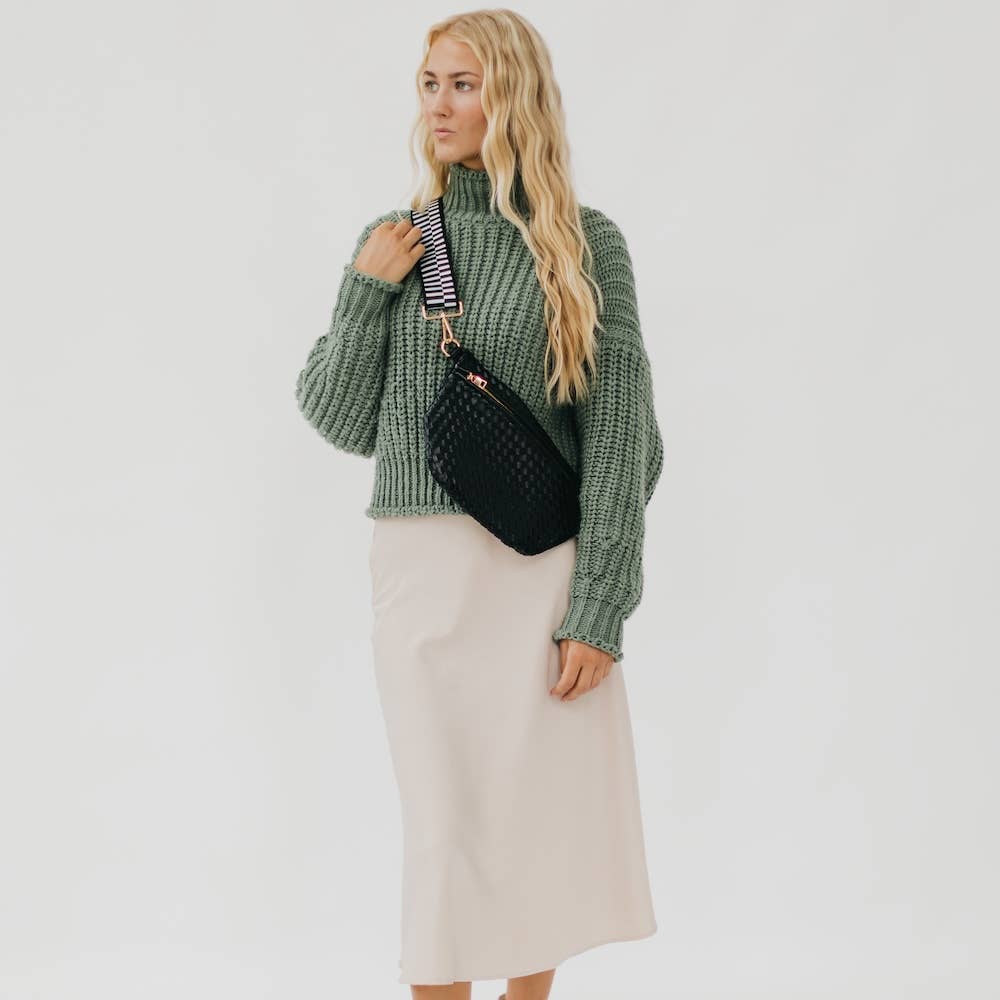 Westlyn Woven Bum Bag *NEW COLORS ADDED*: Checkered Emerald
