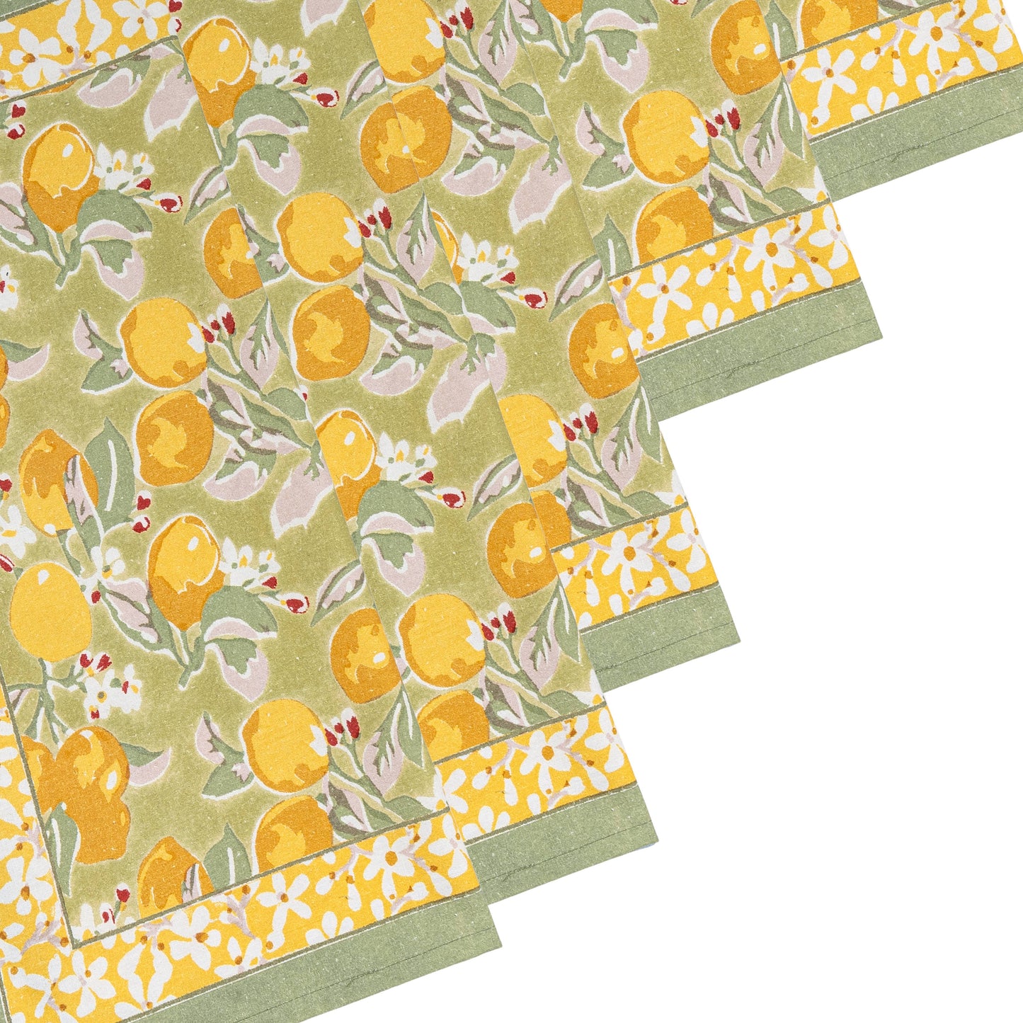 Citron Vert & Yellow Napkins 19x19 - Set of 6