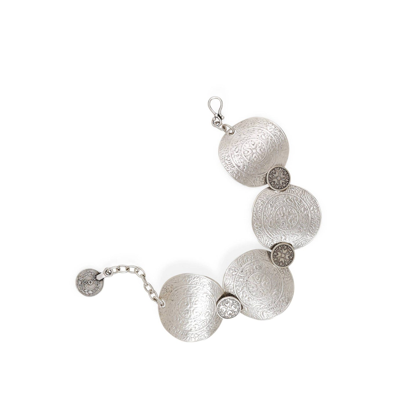 Handmade Pewter Egyptian Disc Bracelet - 2651