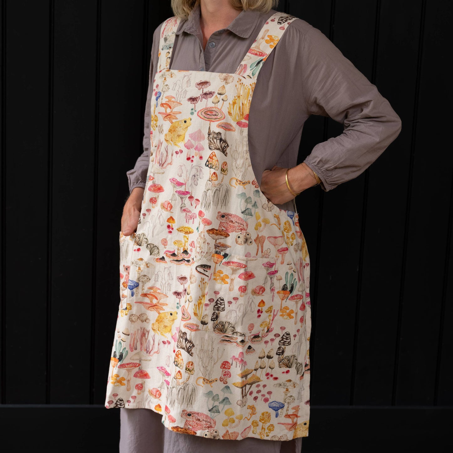 Smock Apron- Mushroom Magic