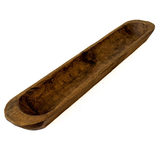 Medium Wood Bread Bowl (28- 30"L): Natural