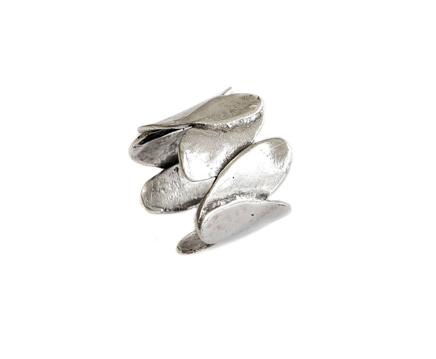 Handmade Brass Ring In Silver Plated - NR6831