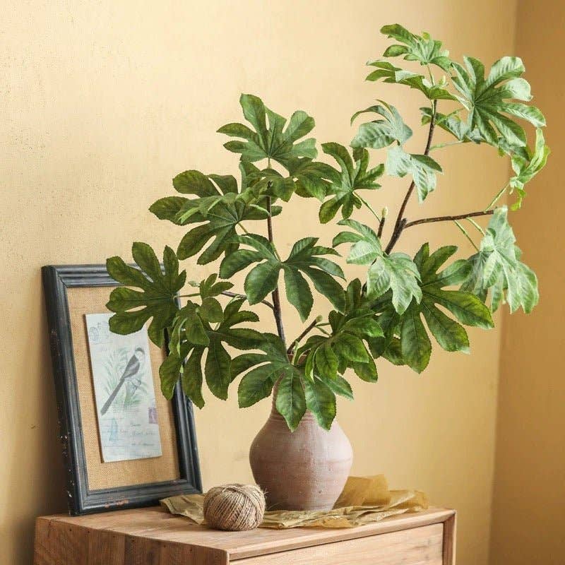 Artificial Octagonal Foliage Branch 37.4" Tall: Three Stems