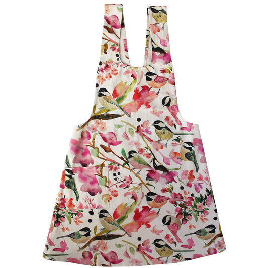 Pinafore Apron- Chickadees