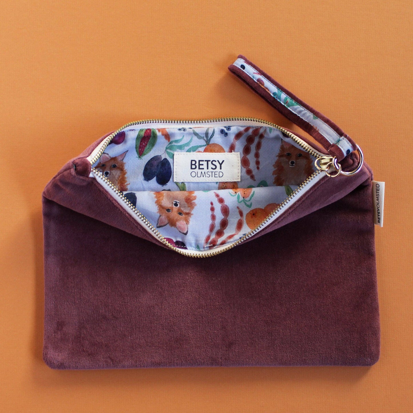 Velvet Pouch- Plum & Fox