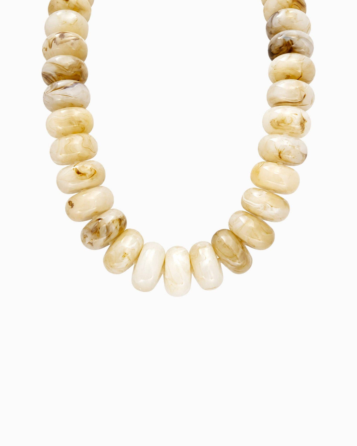 Neutral Chunky Marble Seed Bead Statement Necklace: Burgundy