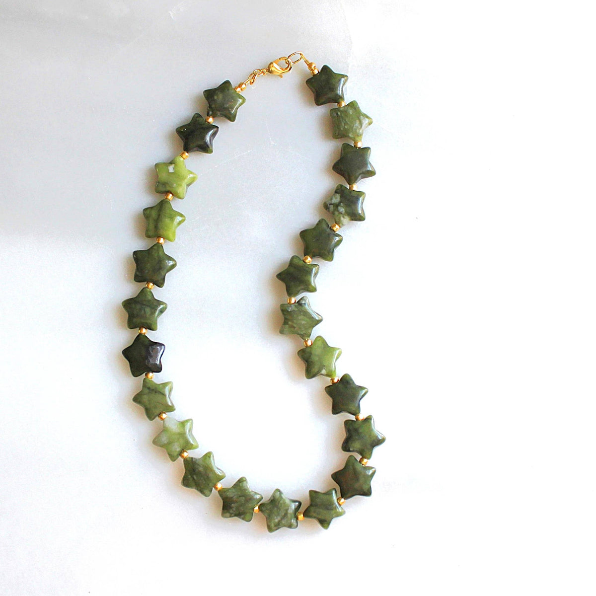 Wild Star Jade Beaded Necklace