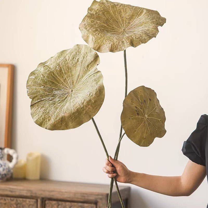 Artificial Rustic Lotus Stem: One Stem / Large