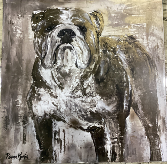 12x12 Standing Bulldog