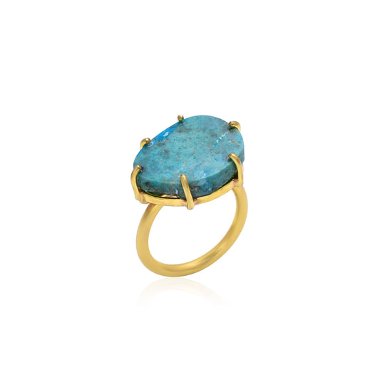 Queen Prong Ring: Turquoise