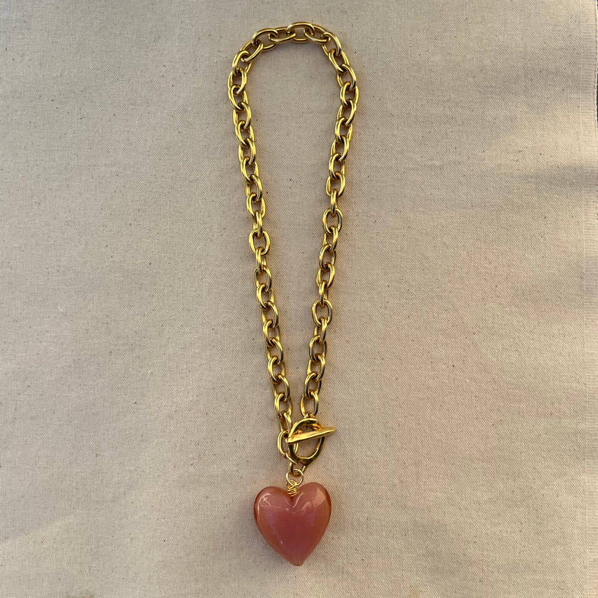 Amore Murano Glass Heart Necklace: Bella Blue