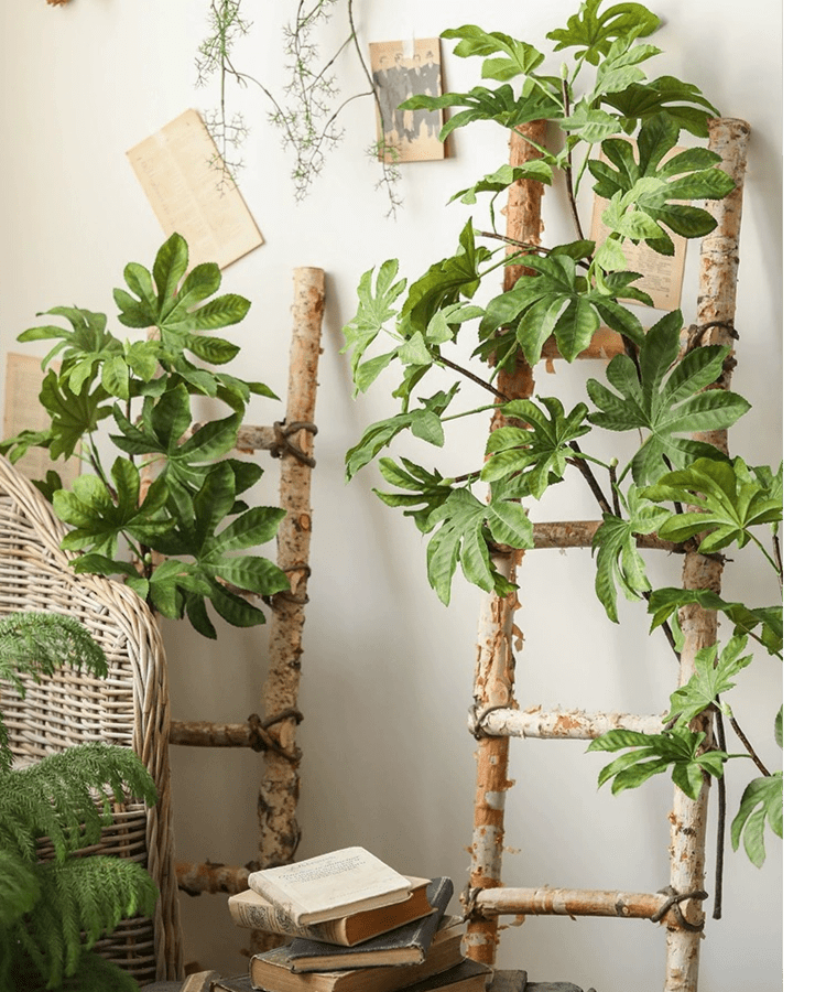 Artificial Octagonal Foliage Branch 37.4" Tall: Three Stems