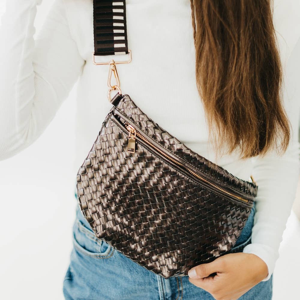 Westlyn Woven Bum Bag *NEW COLORS ADDED*: Checkered Emerald