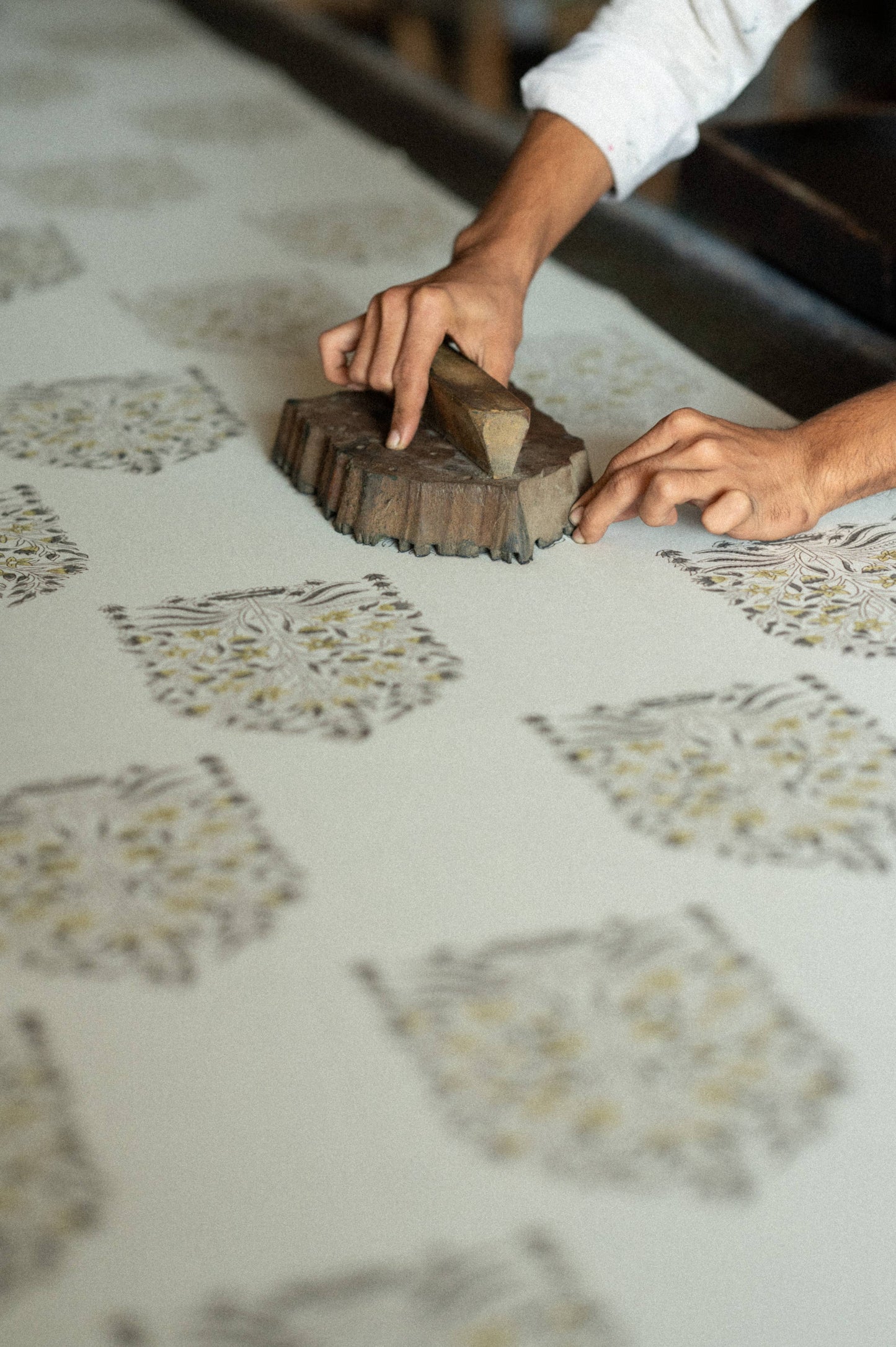 Botanique Block Print Tablecloth Pink