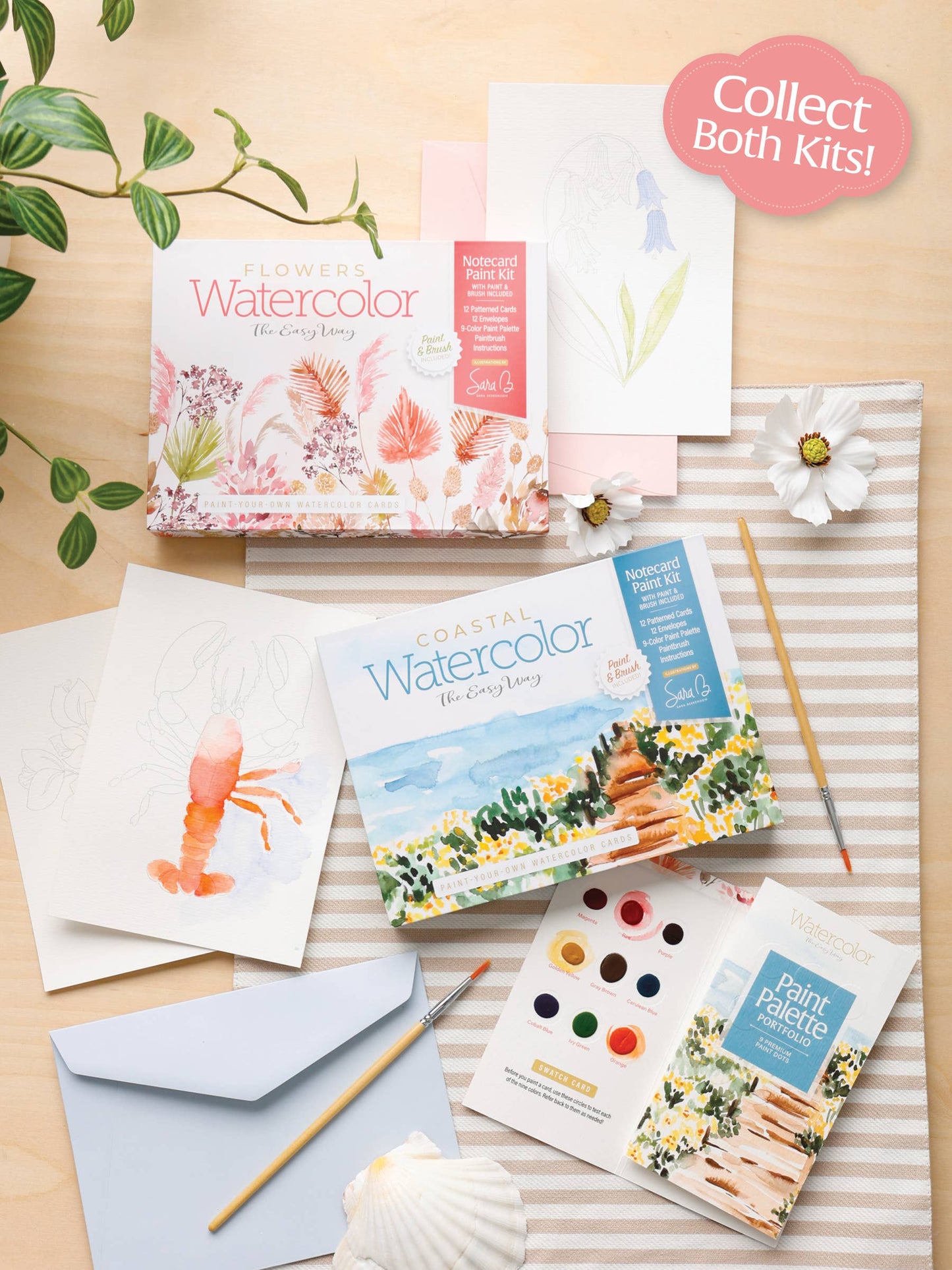 Watercolor the Easy Way Paint-Your-Own Cards - Flowers