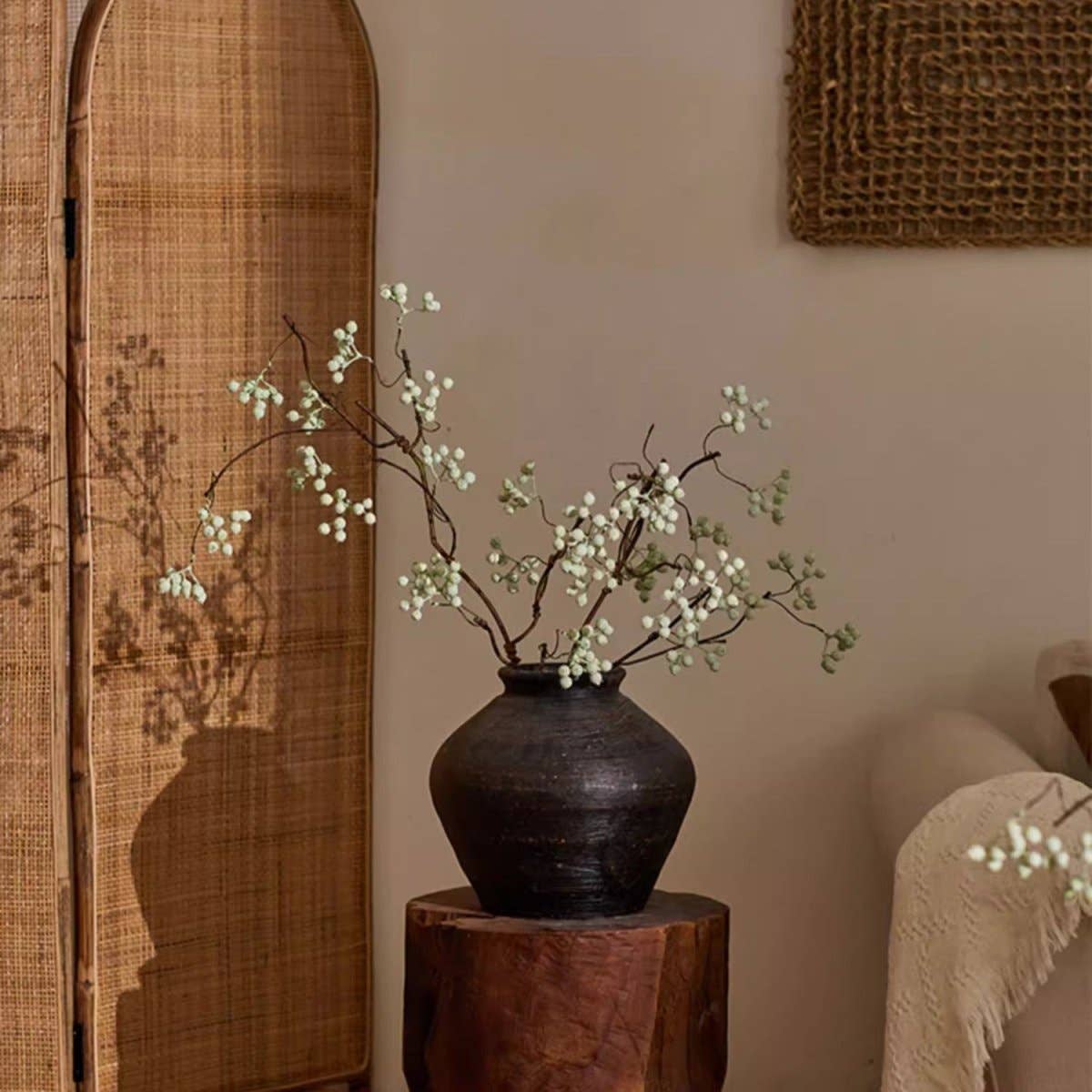 Zen Style Light Green Berry Stem 37.8" Tall: One Stem