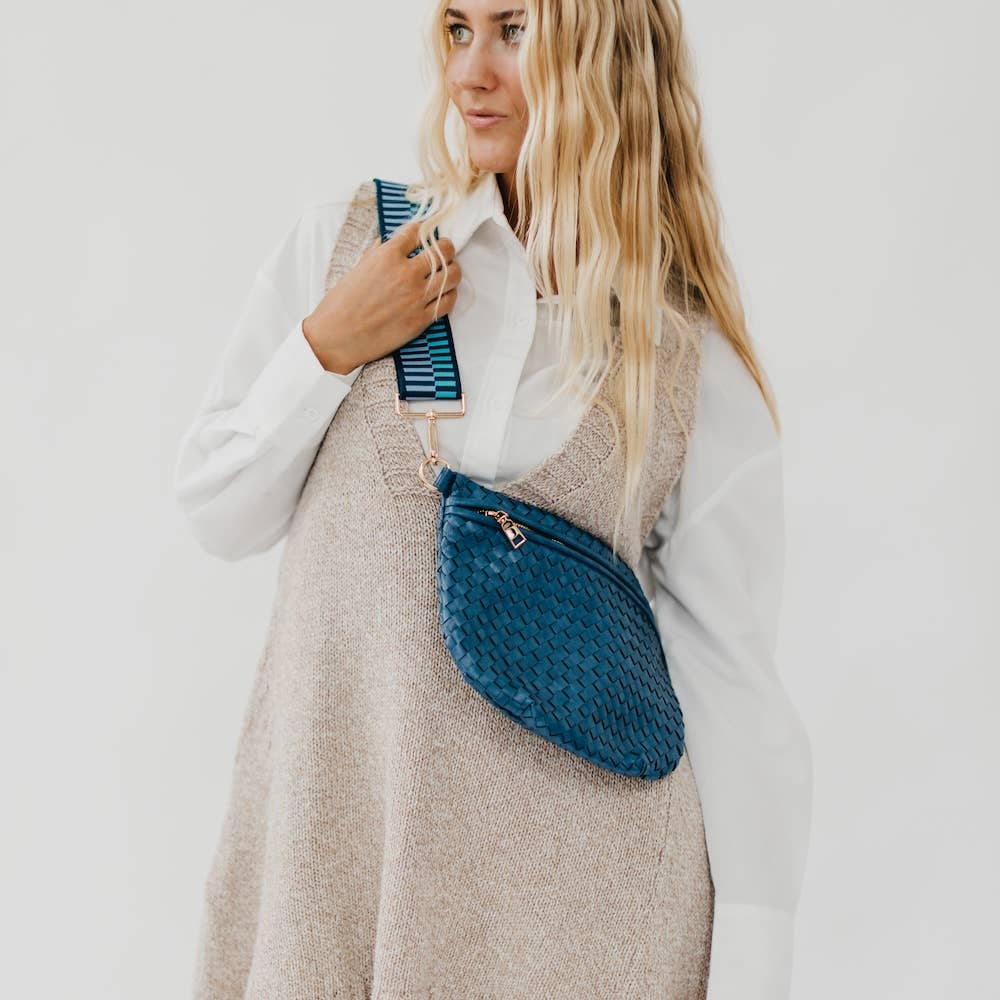 Westlyn Woven Bum Bag *NEW COLORS ADDED*: Checkered Emerald